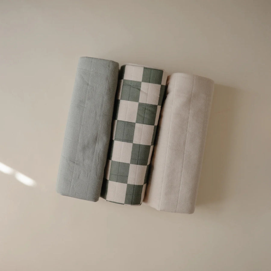 Changing Pad Liner (3 Pack) - Olive Check Combo
