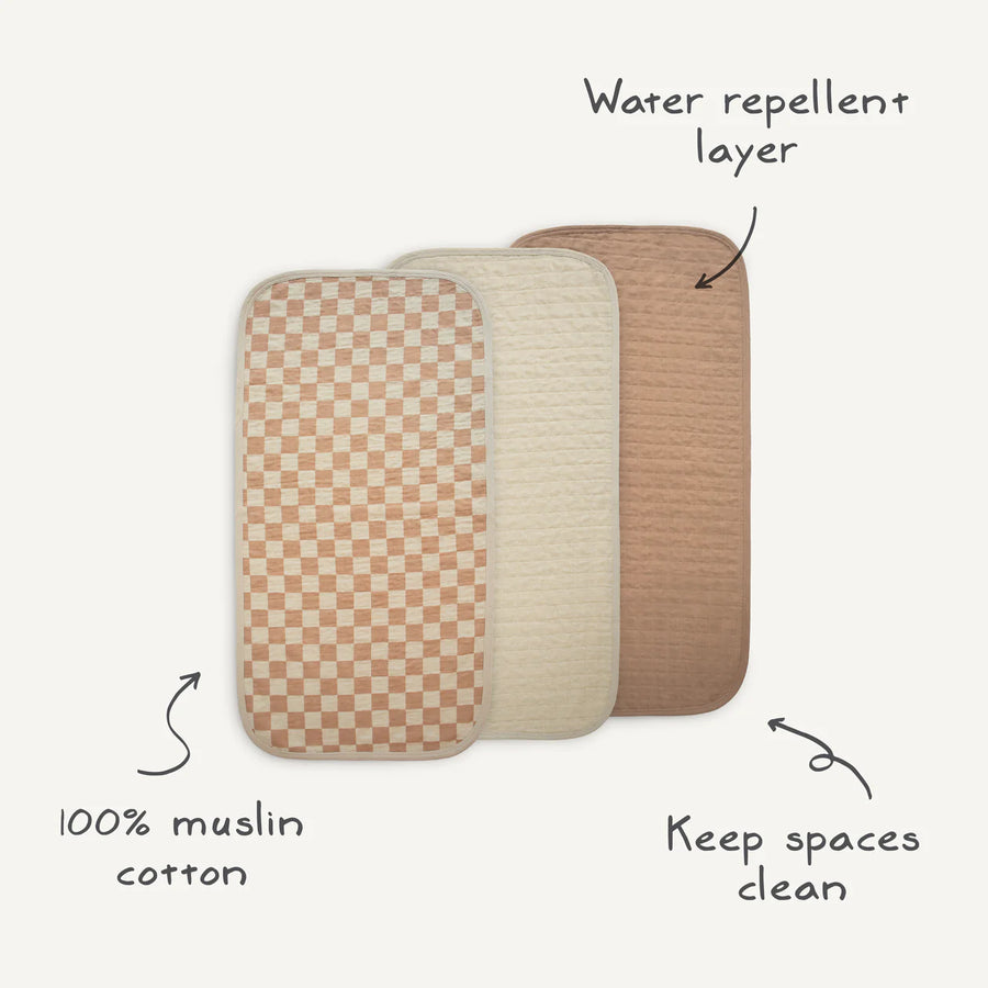 Changing Pad Liner (3 Pack) - Olive Check Combo