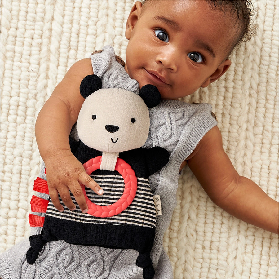 Bitzy Crinkle™ Panda Sensory Toy with Teether