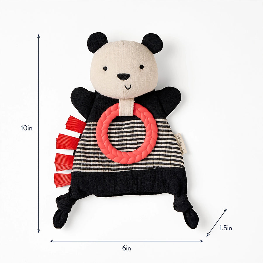 Bitzy Crinkle™ Panda Sensory Toy with Teether