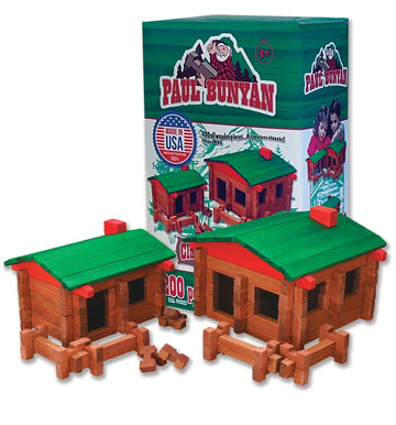 Paul Bunyan Log Cabin Building Set - 200pc