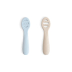 First Feeding Baby Spoons (2 Pack) - Powder Blue & Shifting Sand
