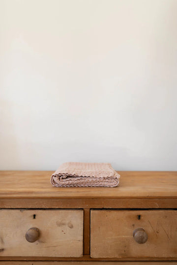 Cozy Waffle Baby Blanket - Petal