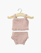 Baby Nina with Petal Pink Ribbed Set (34cm)