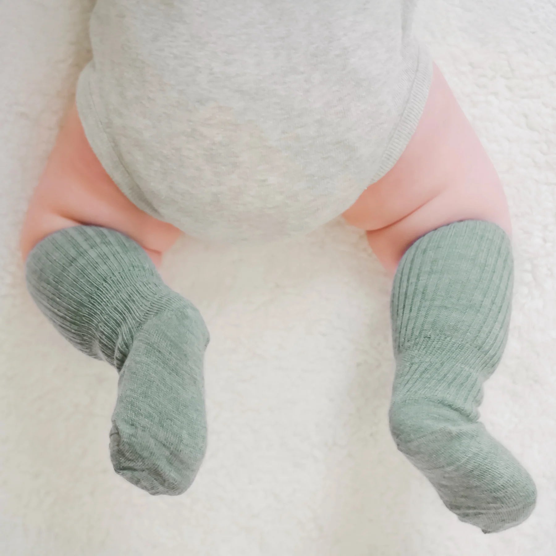Merino Wool Baby Sock Set - Pine