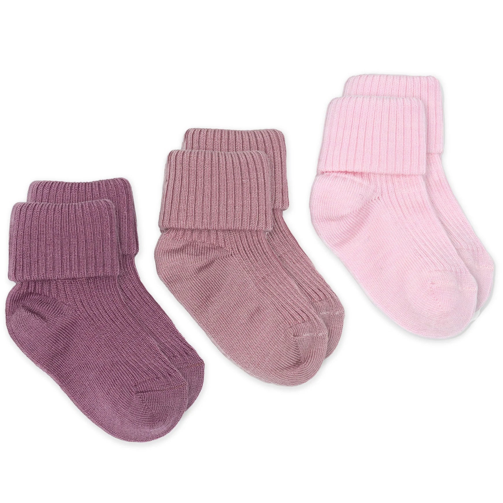 Merino Wool Baby Sock Set - Pink&Rose