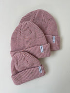 Pink Speck Thick Knit Beanie