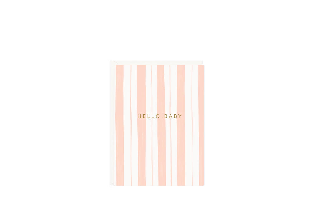 Pink Stripes Baby Mini Card