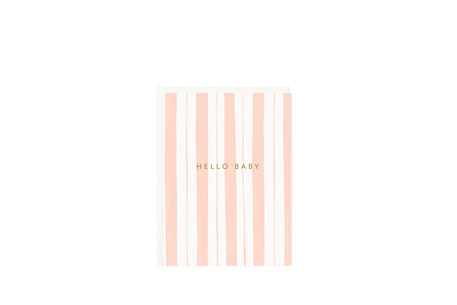 Pink Stripes Baby Mini Card