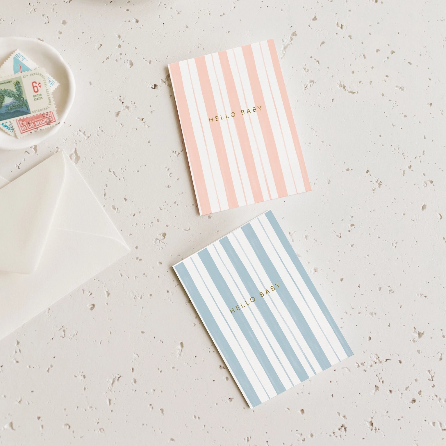 Pink Stripes Baby Mini Card
