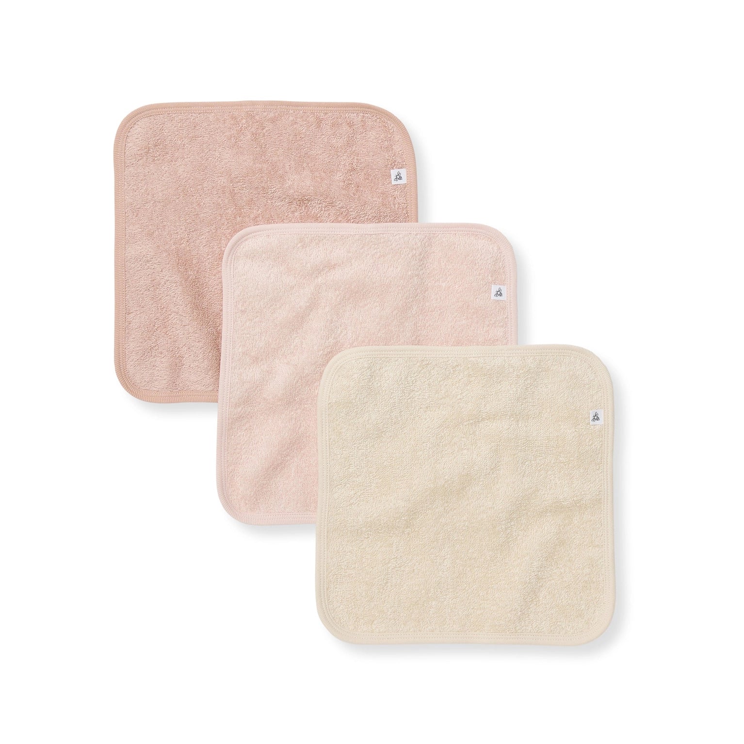Organic Cotton Washcloth 3-Pack - Pink Sands
