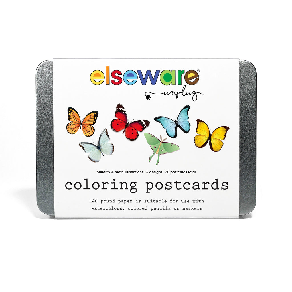 Butterfly & Moth Coloring Postcards - Set of 30