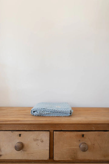 Cozy Waffle Baby Blanket - Powder
