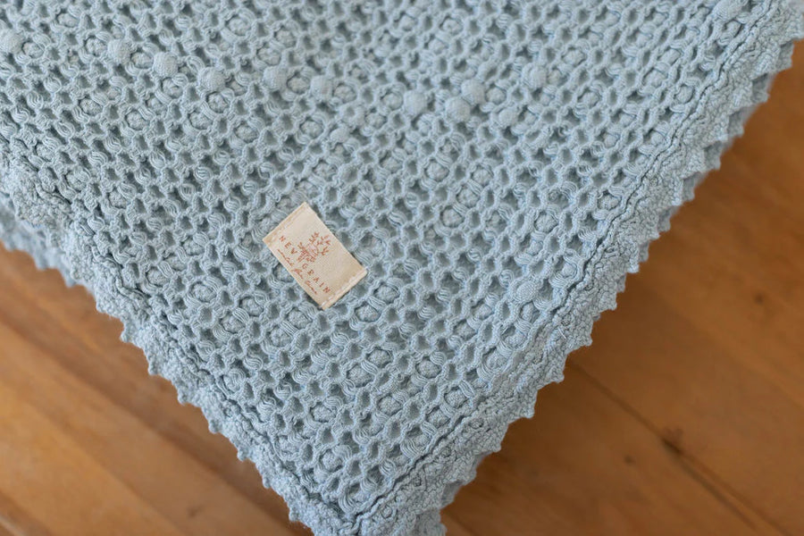 Cozy Waffle Baby Blanket - Powder