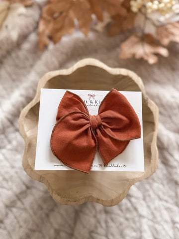 Fable Mini Bow Headband - Pumpkin Spice