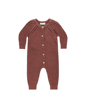 Cranberry Chunky Knit Jumpsuit