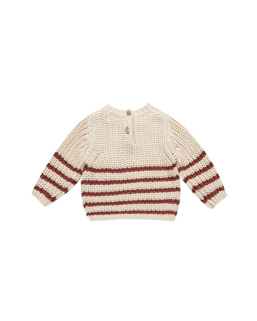 Cranberry Stripe Rex Sweater