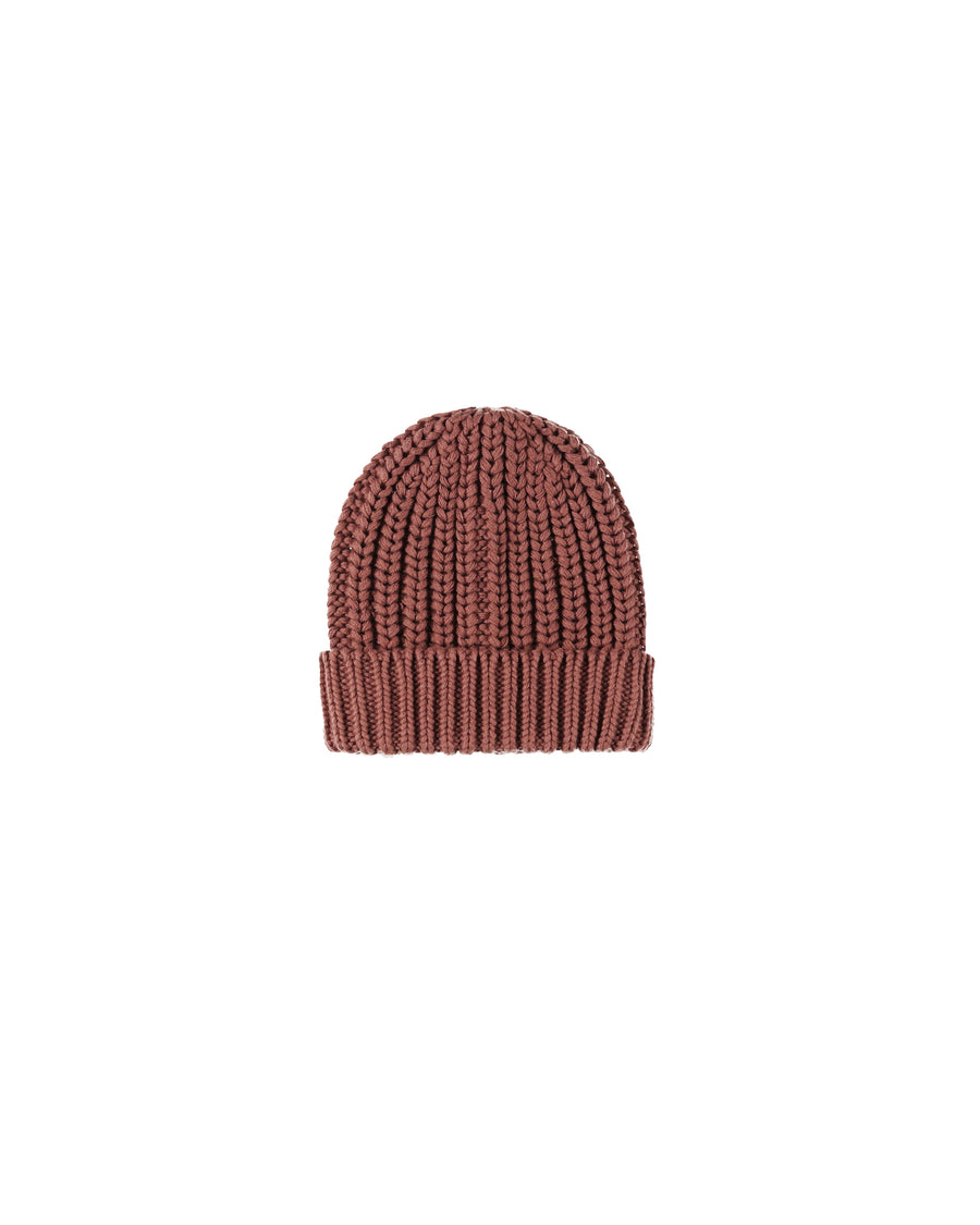 Cranberry Chunky Knit Beanie