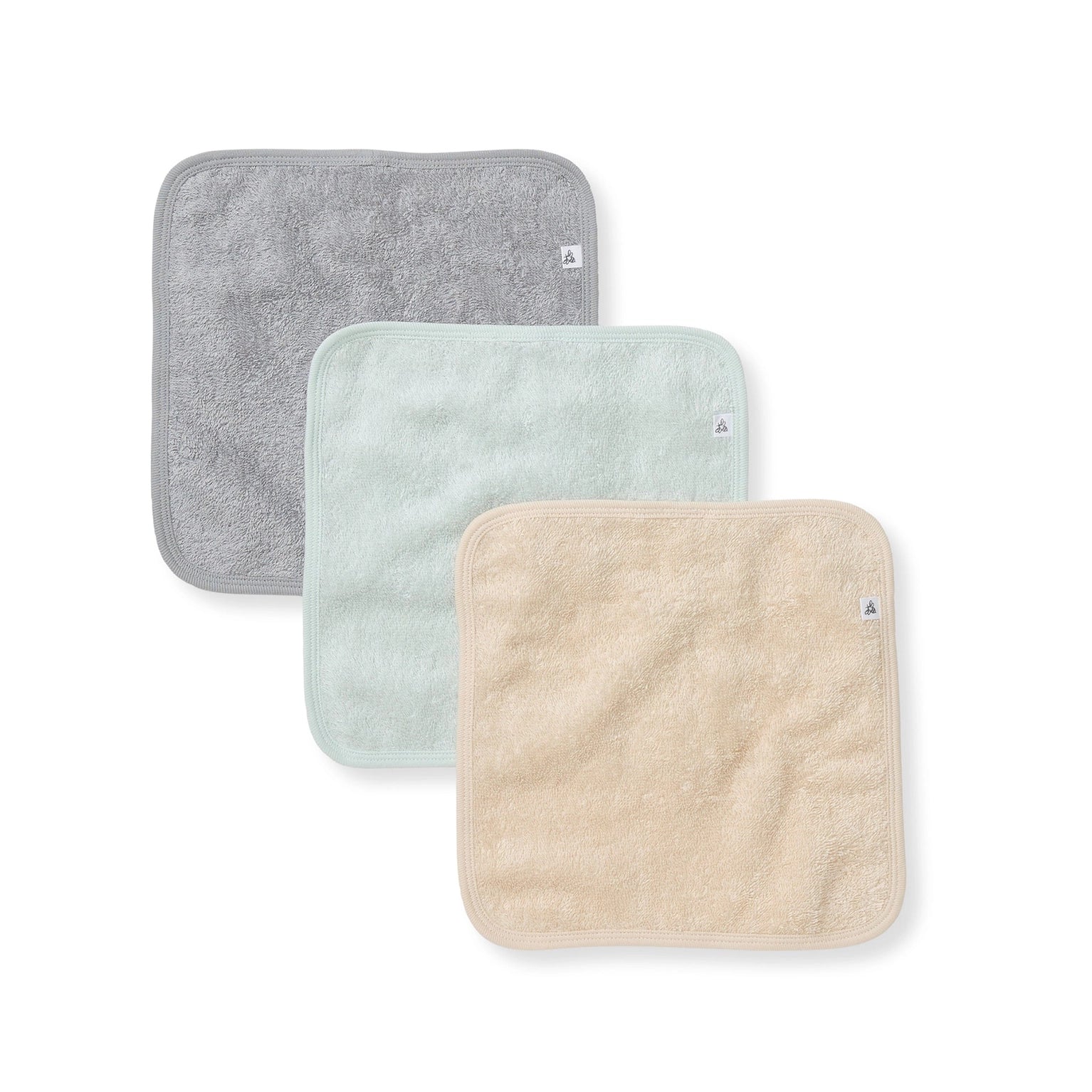 Organic Cotton Washcloth 3-Pack - Quarry