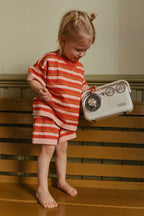 Red Blossom Stripe Quinlan Set