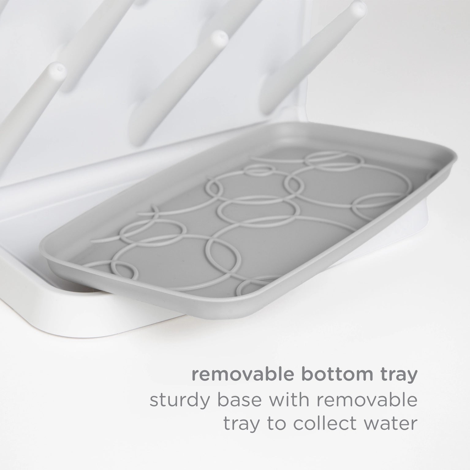 Vertical Bottle Drying Rack - Grey