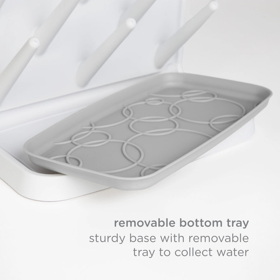 Vertical Bottle Drying Rack - Grey