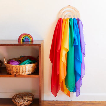 Wooden Rainbow Display For Playsilks