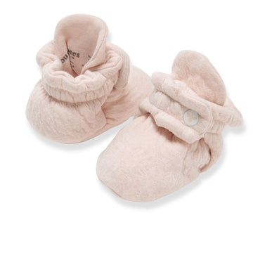 Quilted Organic Cotton Baby Booties - Ranunculus