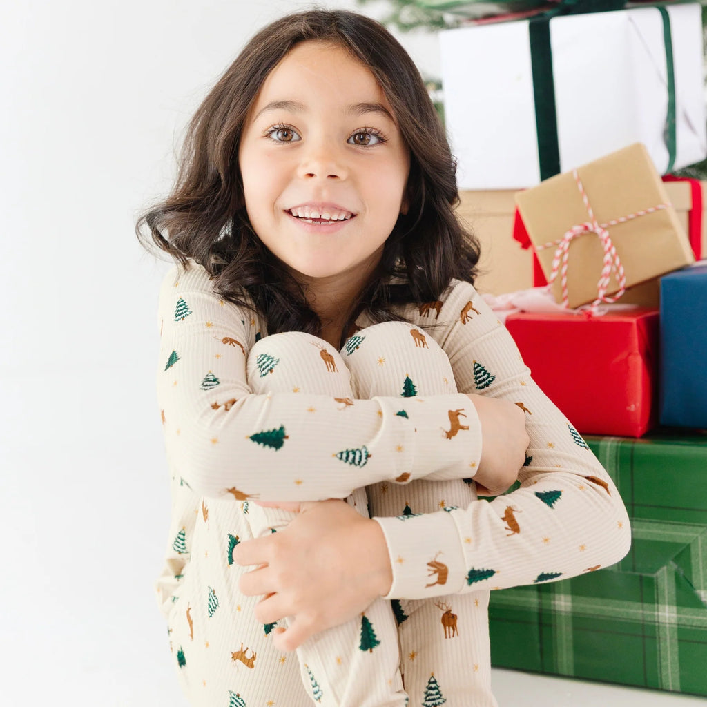 Reindeer Forest Ribbed Two-Piece Set
