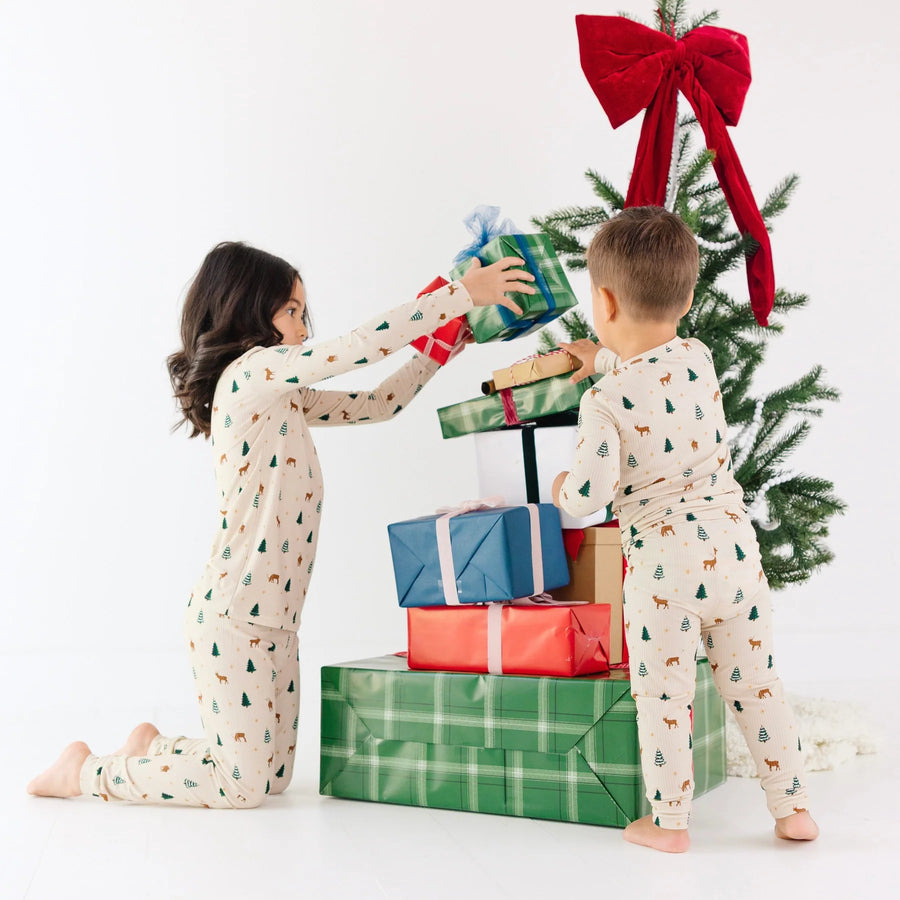 Reindeer Forest Ribbed Two-Piece Set