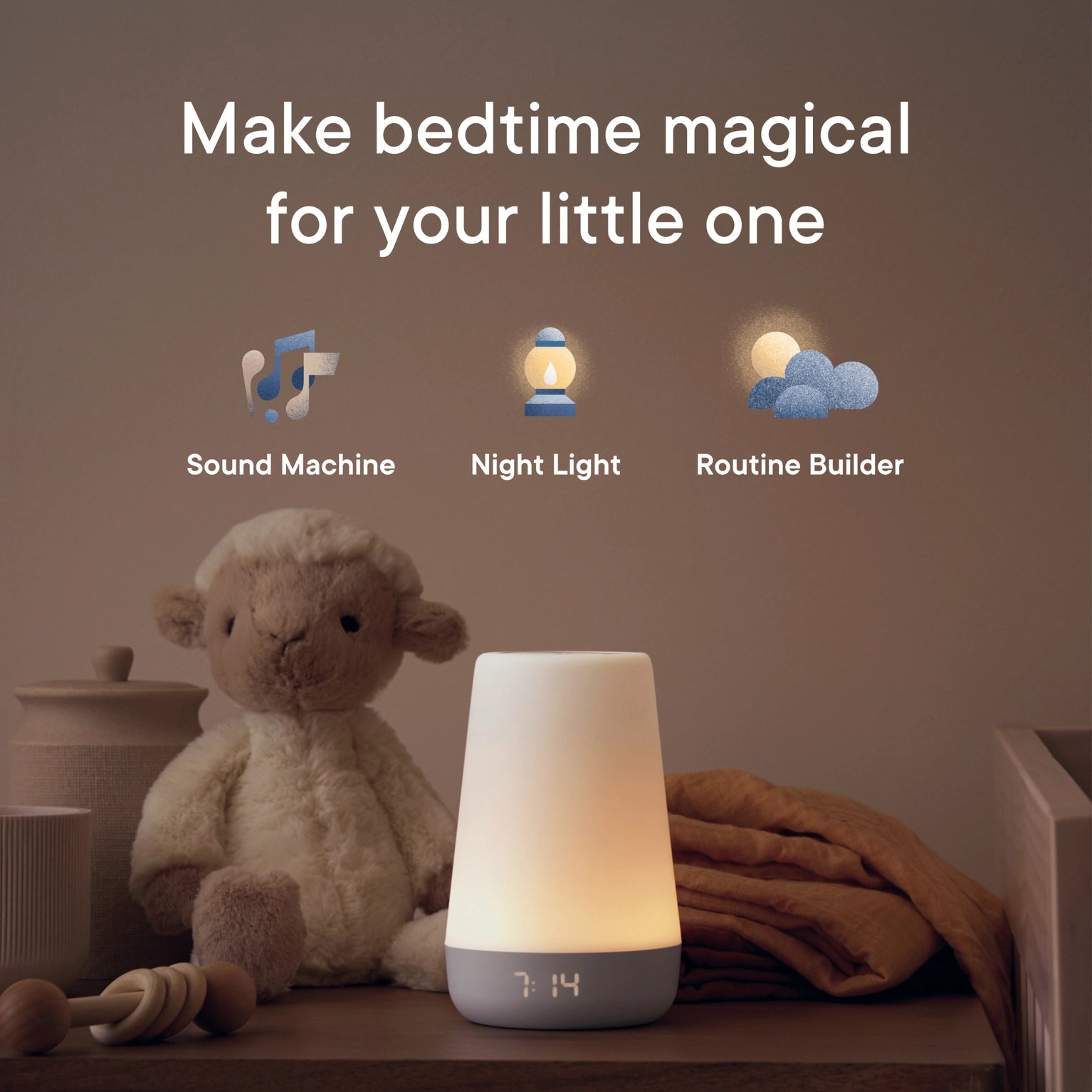 Hatch Rest 2nd Gen Sound Machine, Night Light, Time-To-Rise