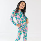 Retro Daisies Ribbed Two-Piece Set