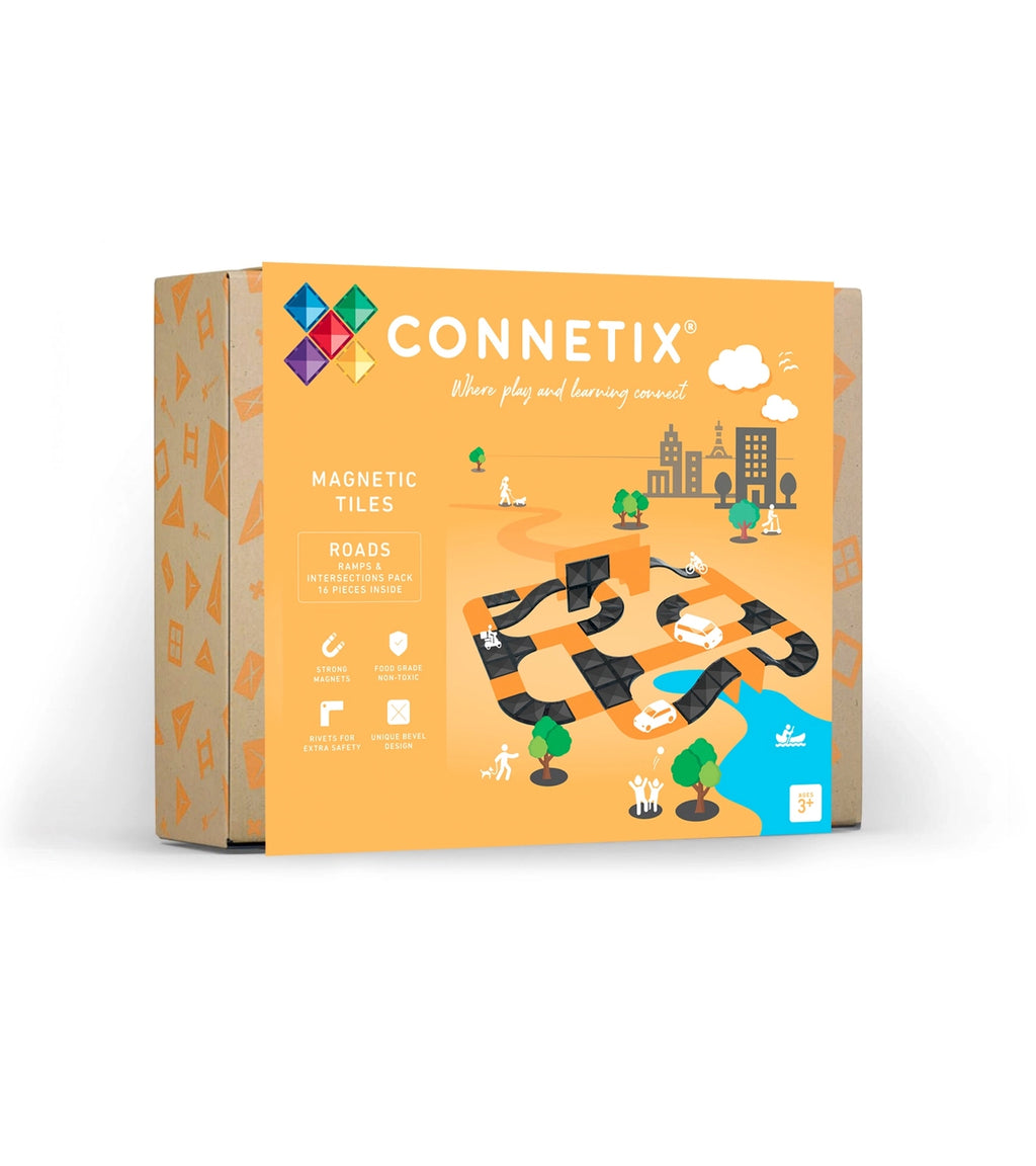 CONNETIX Roads Ramps & Intersections Pack | 16 Pieces