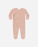 Heathered Rose Wrap Knit Footie