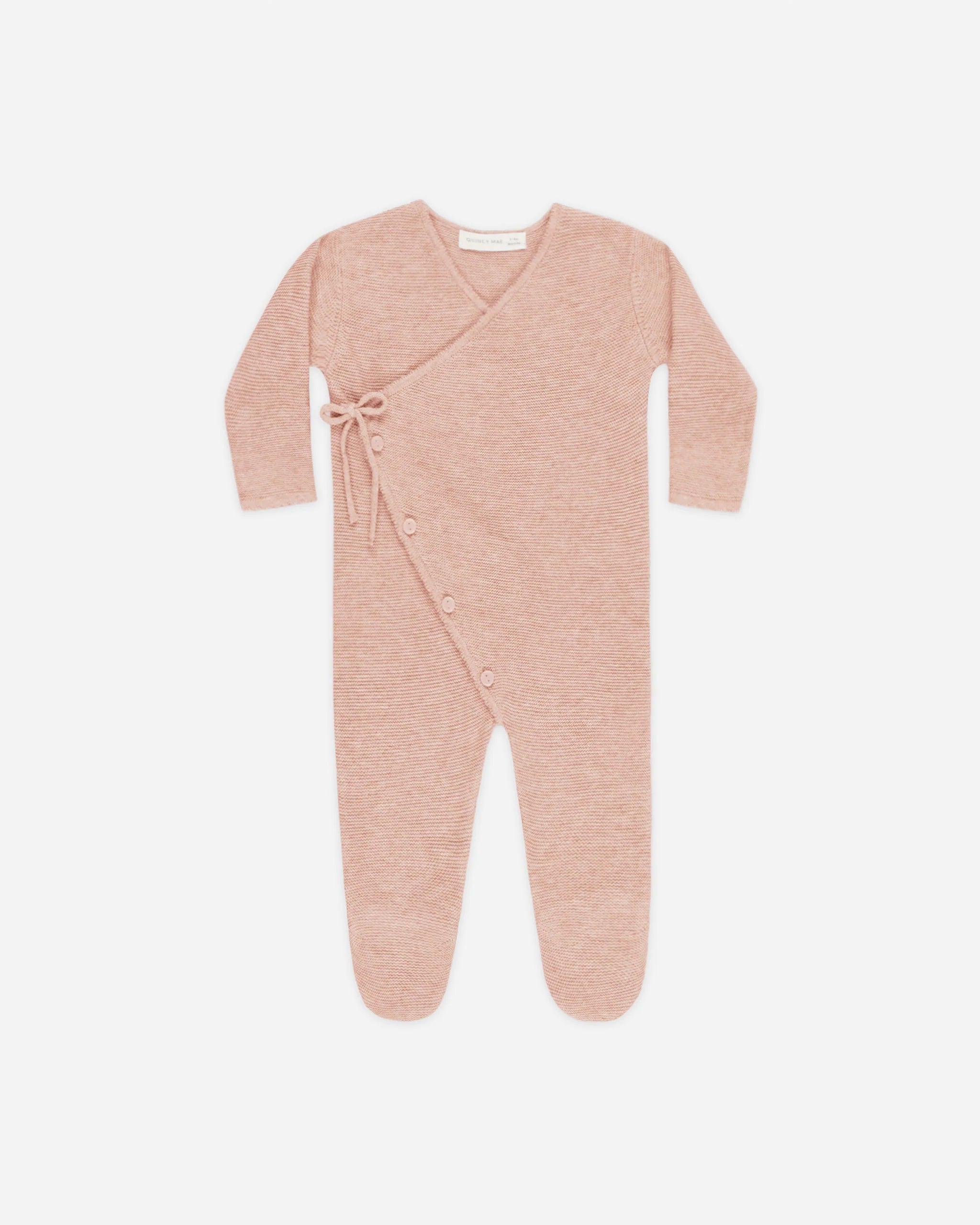 Heathered Rose Wrap Knit Footie