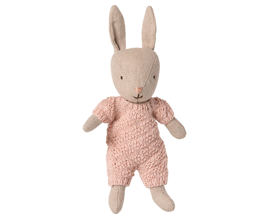 Sand Micro Rabbit - Rose Knitted Suit