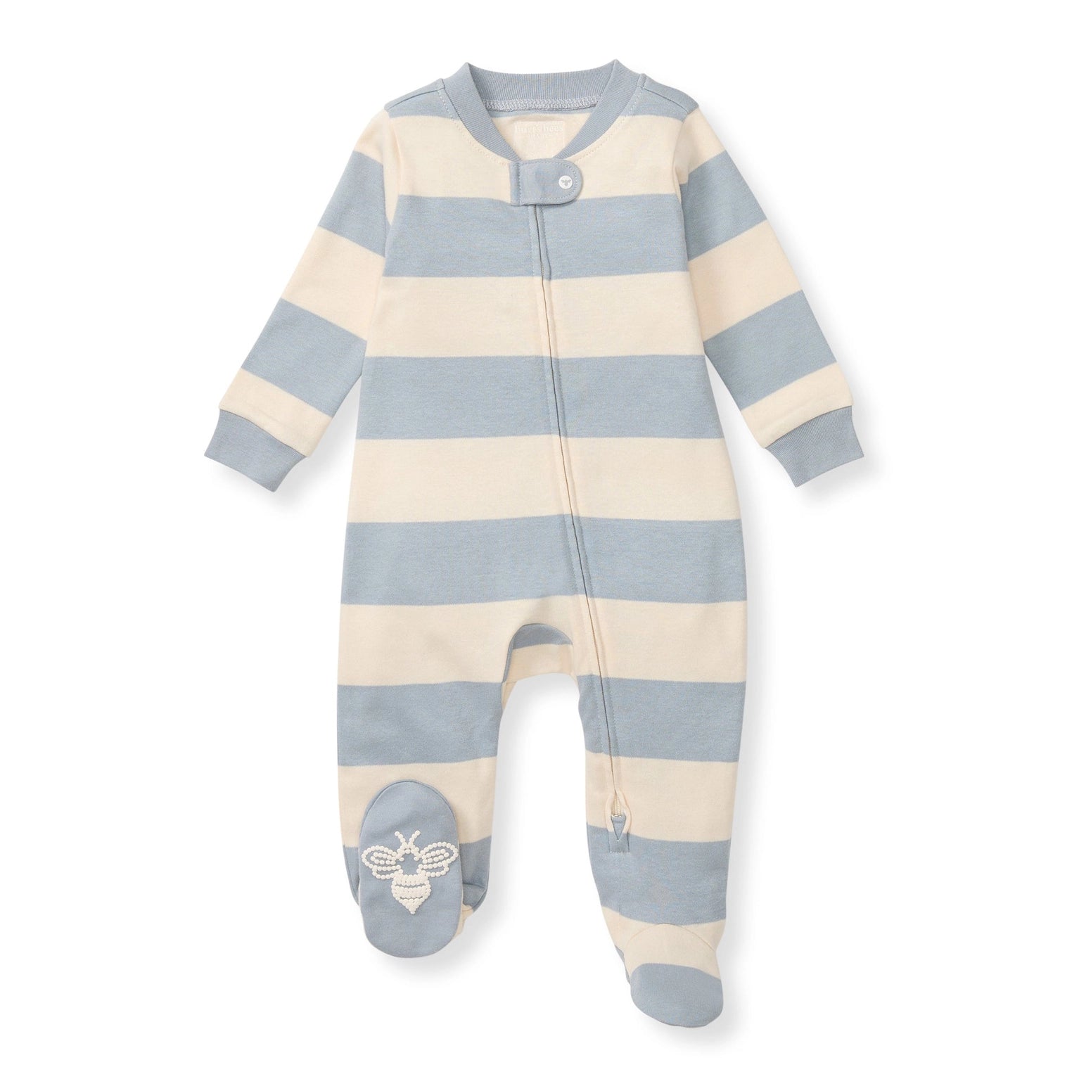 Organic Zip Pajamas - Rugby Stripe
