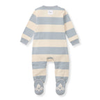 Organic Zip Pajamas - Rugby Stripe