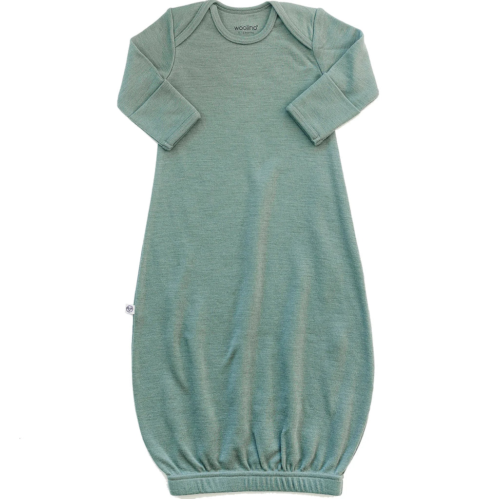 Merino Wool Baby Gown - Sage