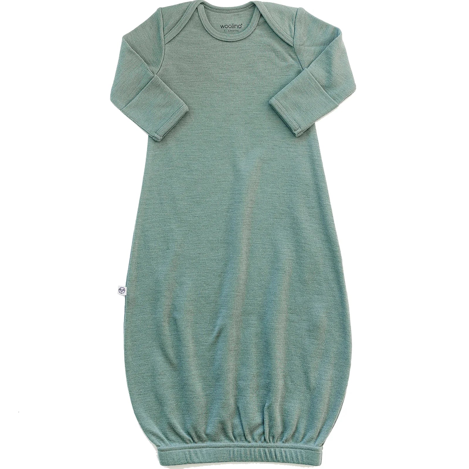 Merino Wool Baby Gown - Sage