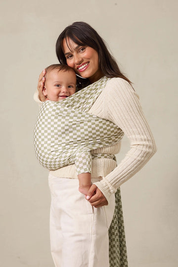 Sage Chequer Baby Wrap