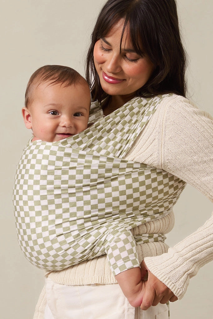 Sage Chequer Baby Wrap