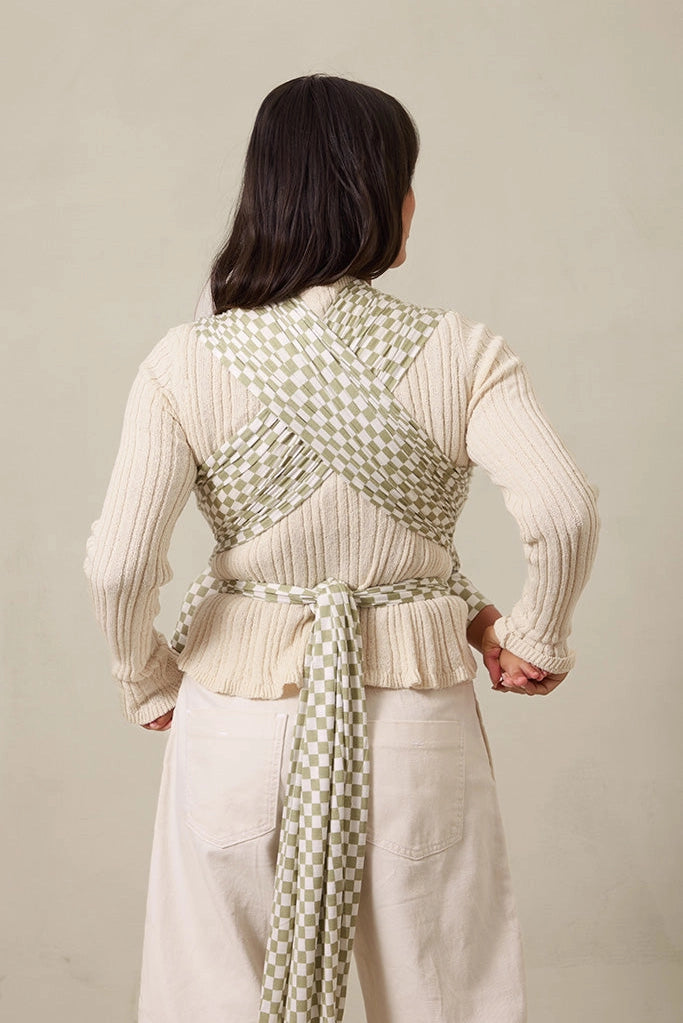 Sage Chequer Baby Wrap