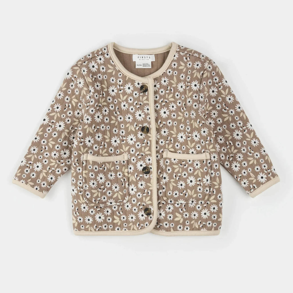 Poppy Sand Quilted Cardigan