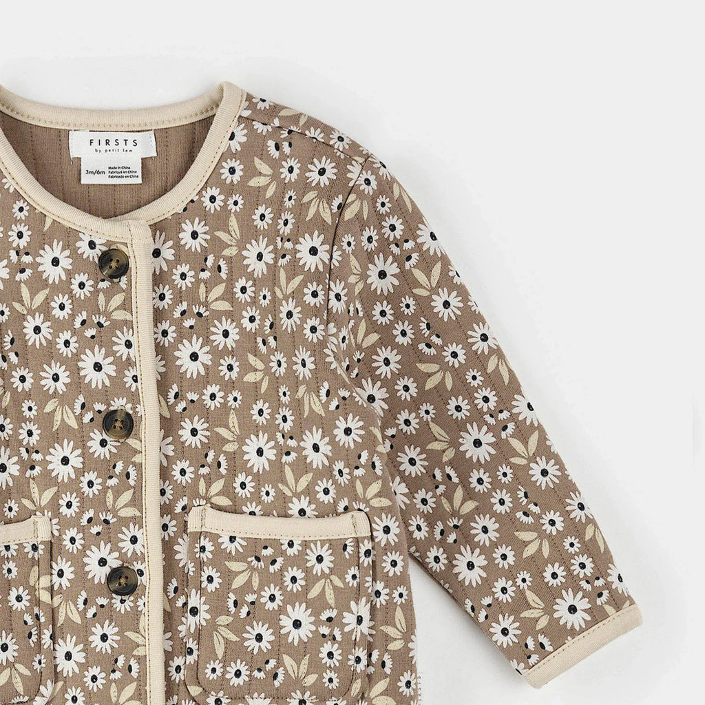 Poppy Sand Quilted Cardigan