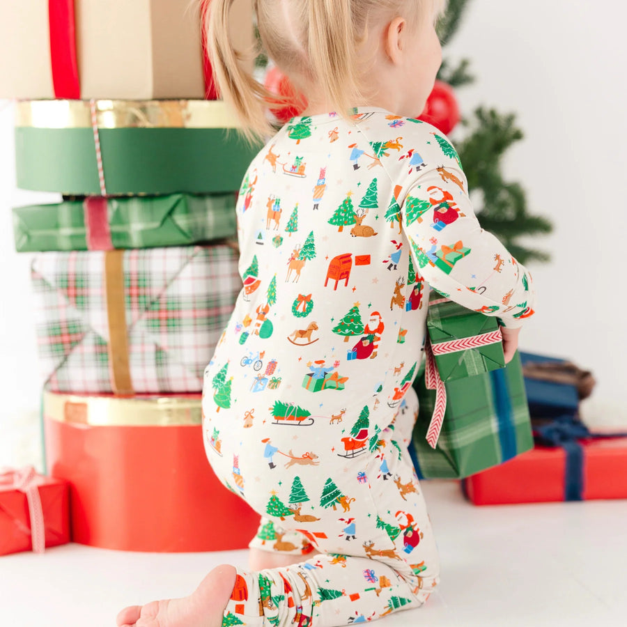 Santa's Workshop Zip Romper