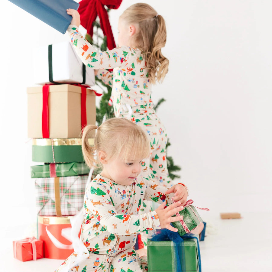 Santa's Workshop Zip Romper