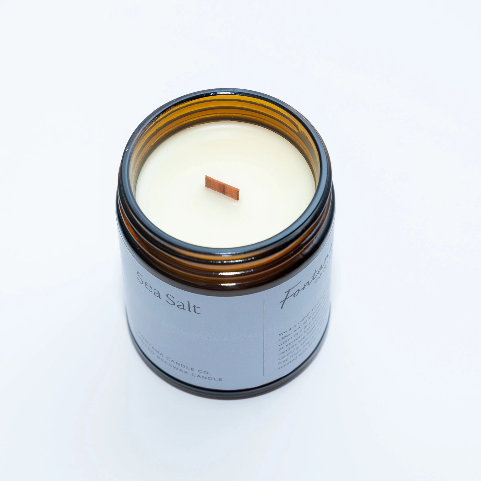 Sea Salt Essential Oil Beeswax Jar Candle