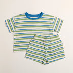 Blue Green Stripe Toby Set