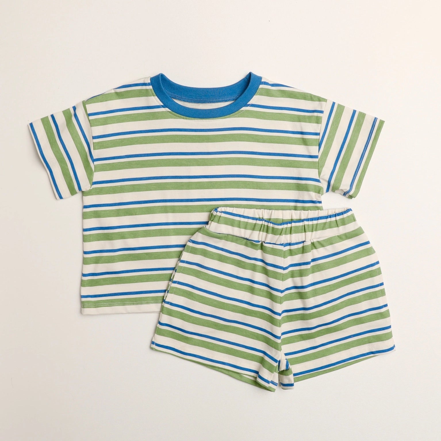 Blue Green Stripe Toby Set